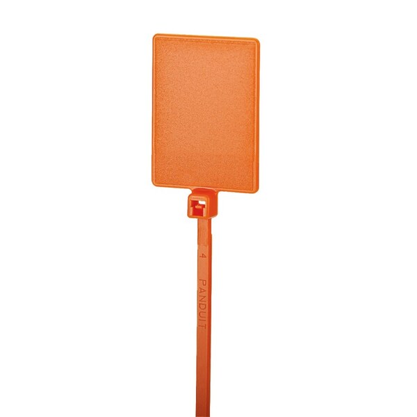 Cable Tie, 5 in L, 7/8 in Max Bundle Dia., Orange, Nylon 6/6, 18 lb Strength, 1000 PK